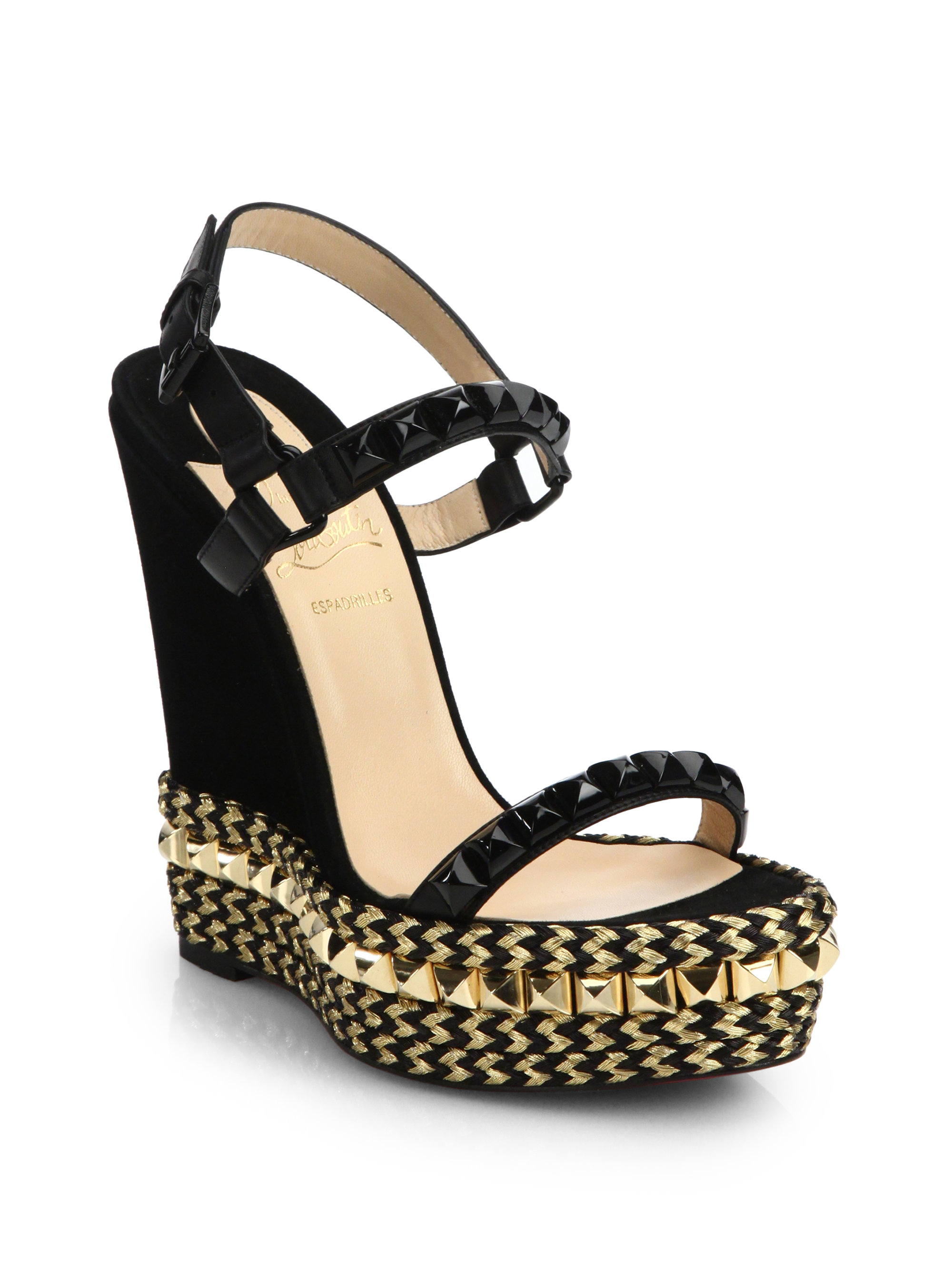 black and gold christian louboutin wedges black and gold christian louboutin wedges