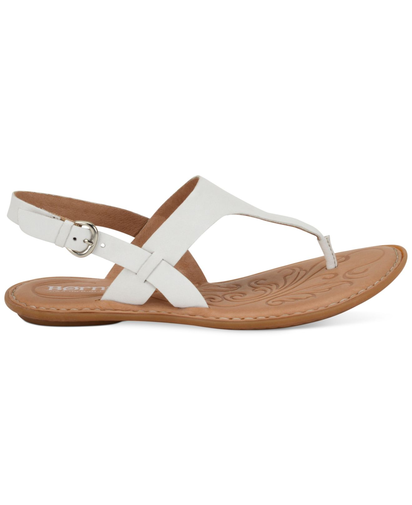 Lyst - Born Mariel Flat Thong Sandals in White