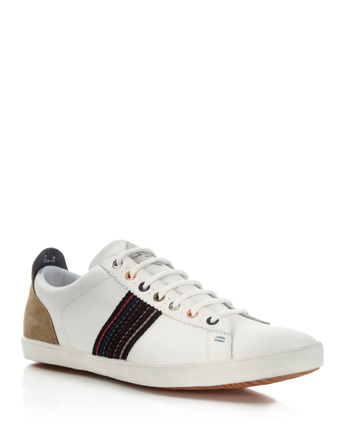 Paul Smith Osmo Mono Lux Leather Sneakers in White for Men - Lyst