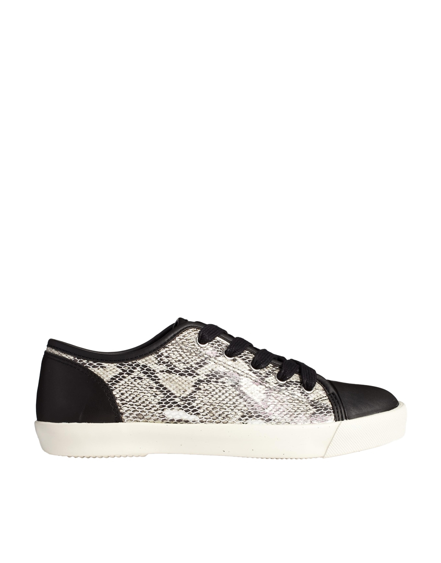Lyst Kg by kurt geiger Libby Snakeprint Trainers in Gray