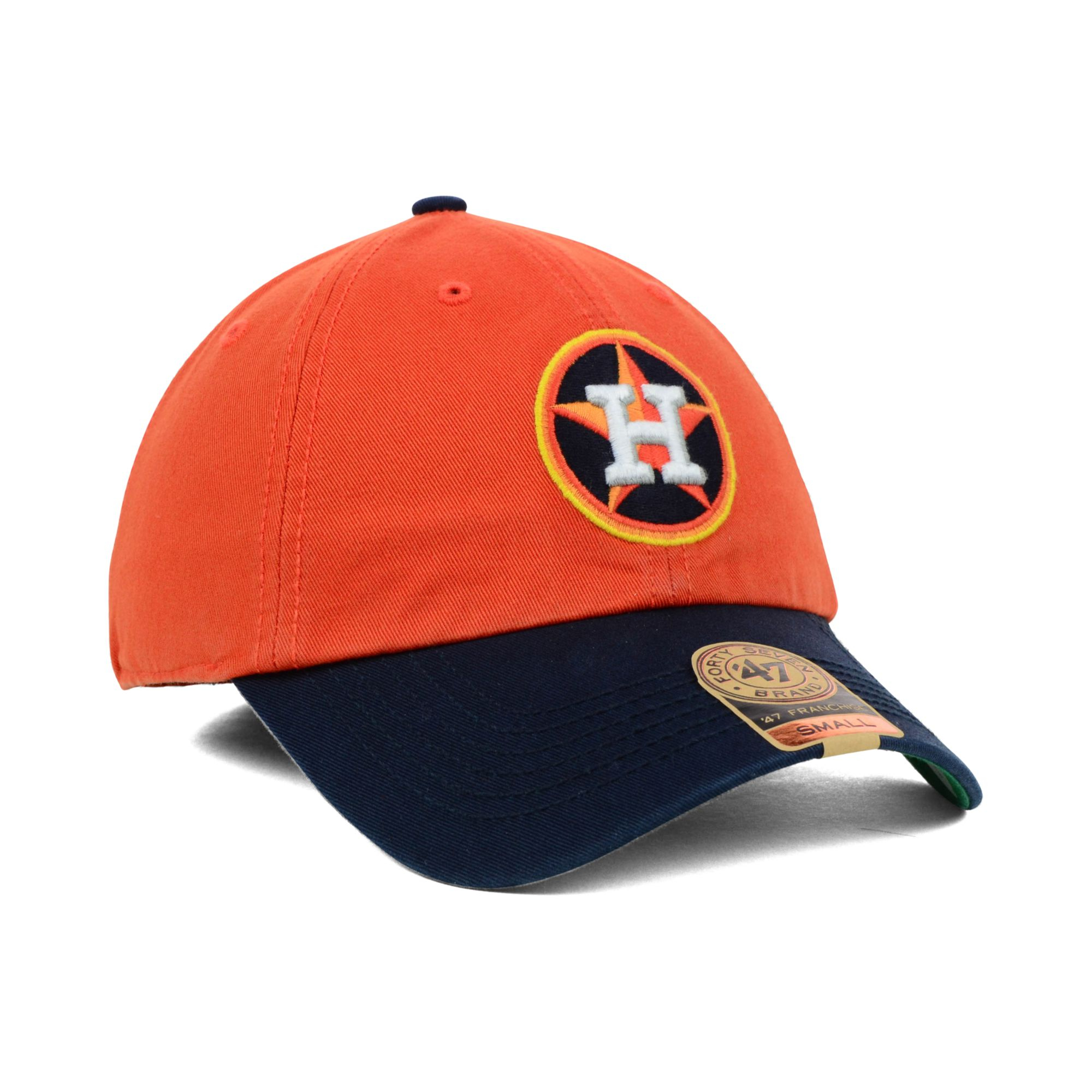 47 Brand Houston Astros Bp Franchise Cap in Orange (Orange/Navy) | Lyst