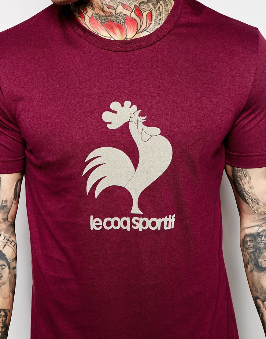 lyst le coq sportif logo t shirt in red for men