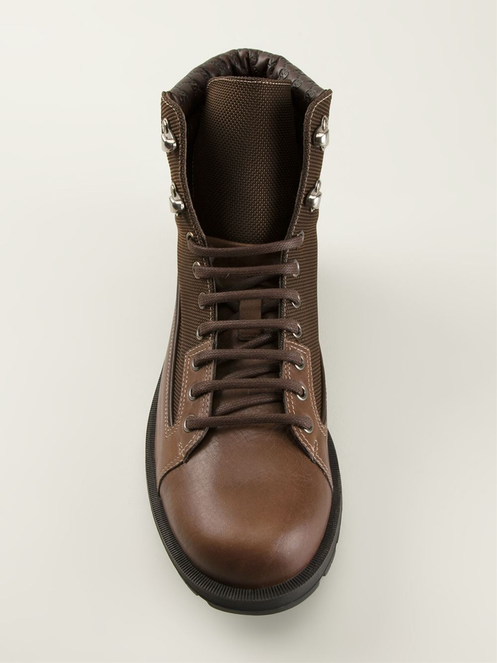 Gucci Brown Military Style Boots for men