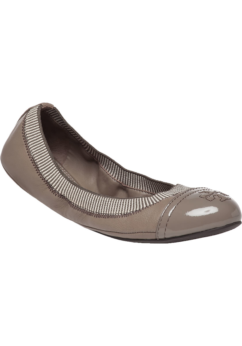 tory burch grey flats