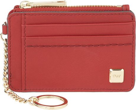 Nine West Bleeker Smooth Leather Card Holder in Red (CHERRY LEATHER) | Lyst