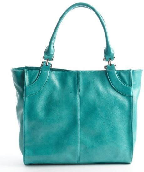 Big Buddha Turquoise Faux Leather Lasercut Detail Violet Tote in Blue ...