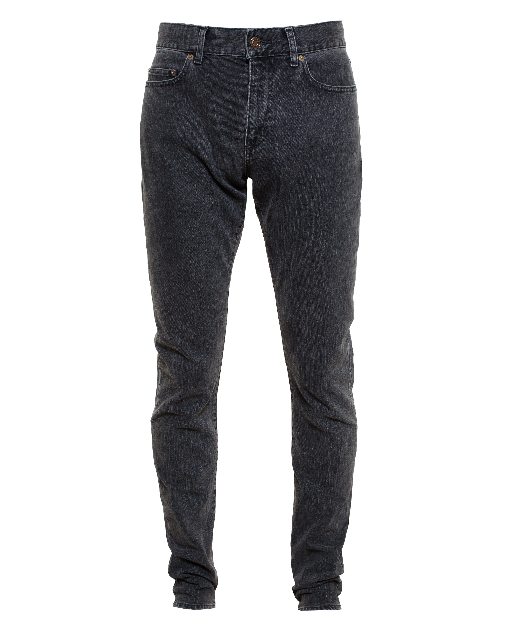 Lyst - Saint Laurent Stonewashed Slim Jeans in Black for Men