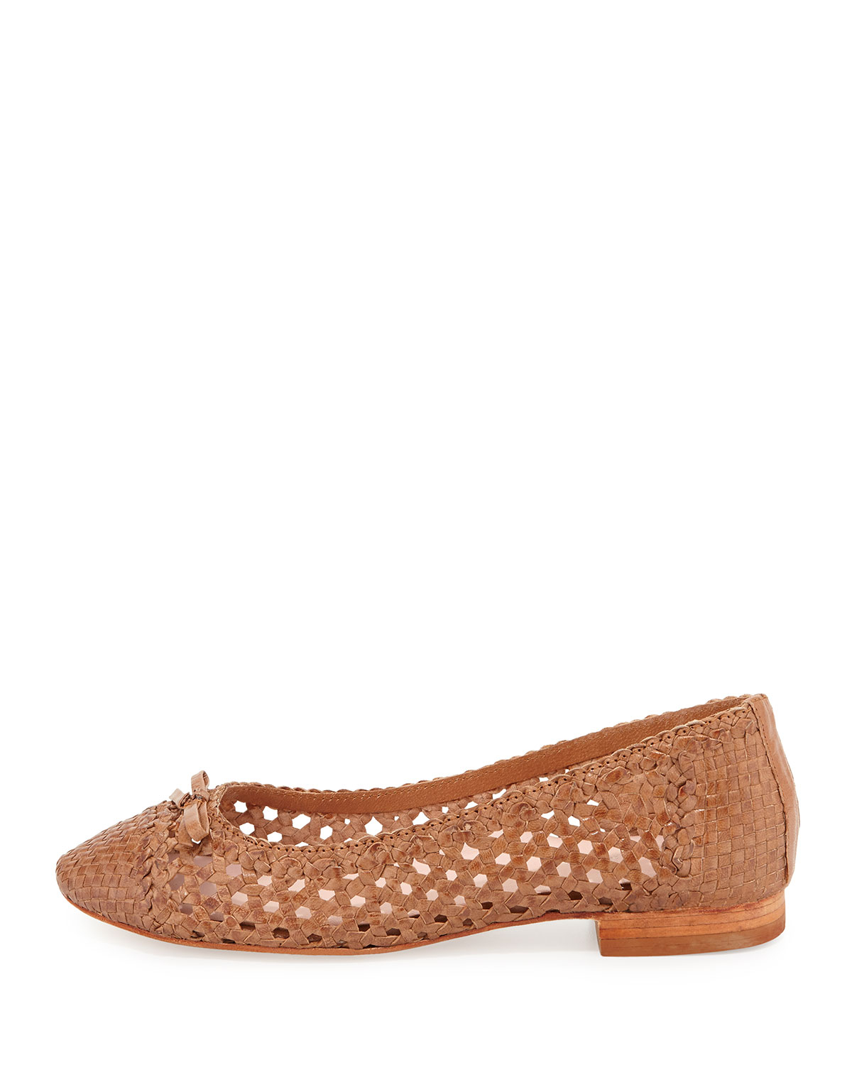 Lyst - Taryn Rose Bobo Woven-Leather Ballet Flats in Brown