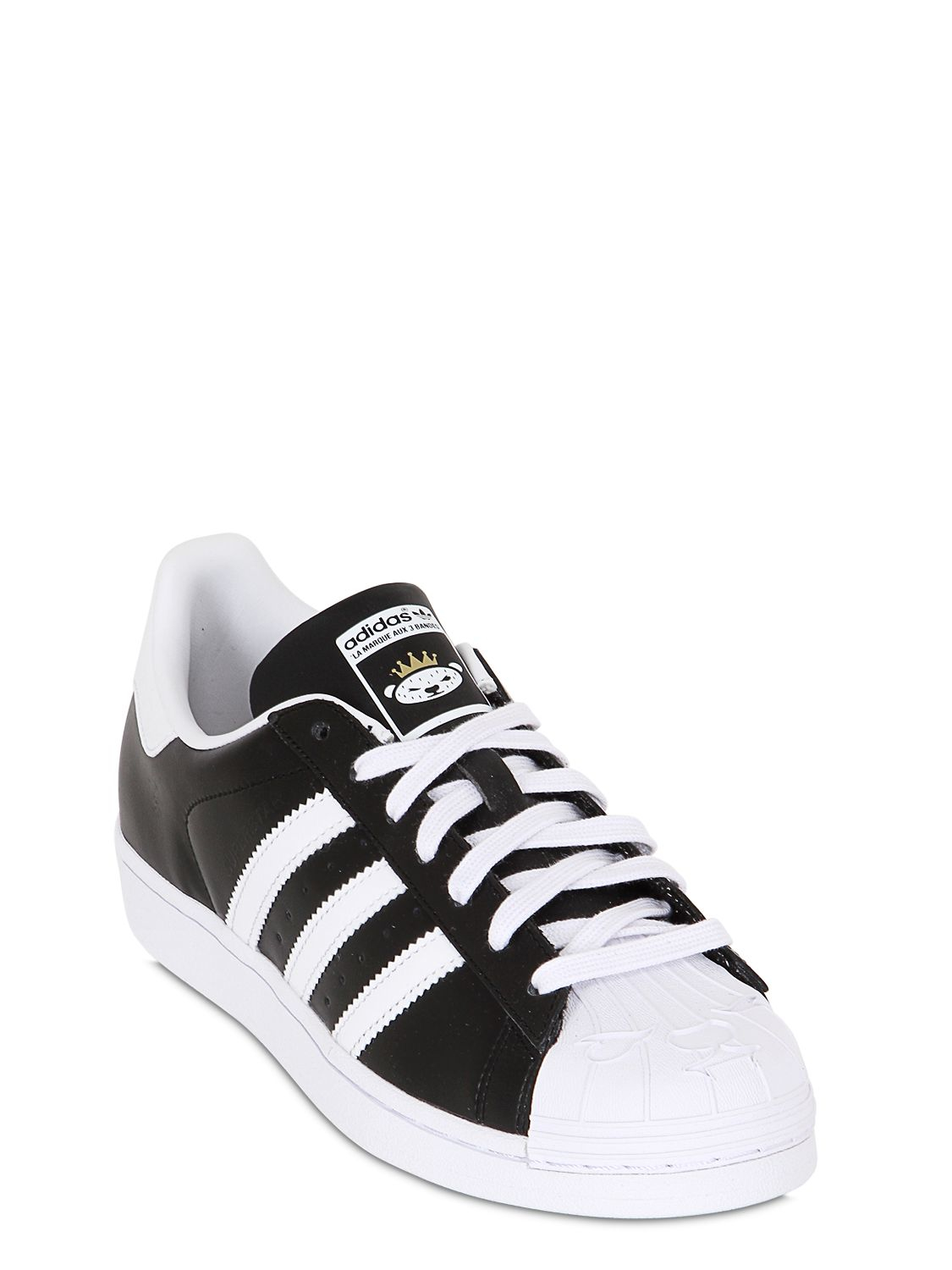 Adidas originals Nigo Superstar Leather Barefoot Sneakers in Black for ...