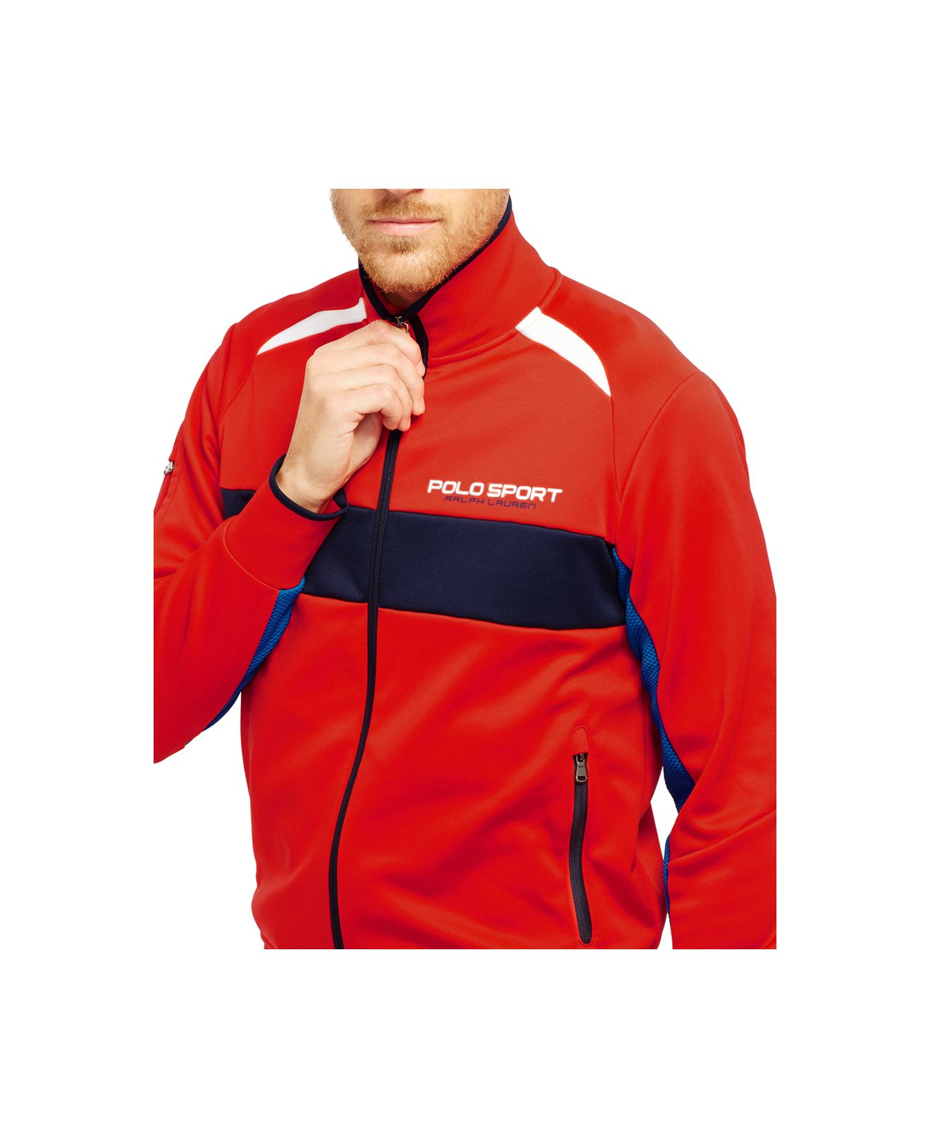 Polo ralph lauren Polo Sport Colorblocked Track Jacket in Red for Men