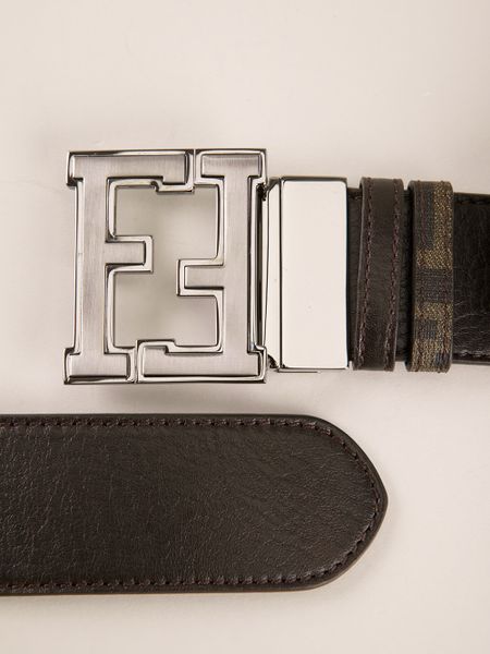 Fendi Branded Buckle Belt in Brown for Men | Lyst