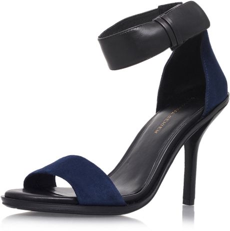 Topshop Navy High Heel Sandals in Blue (NAVY BLUE) | Lyst
