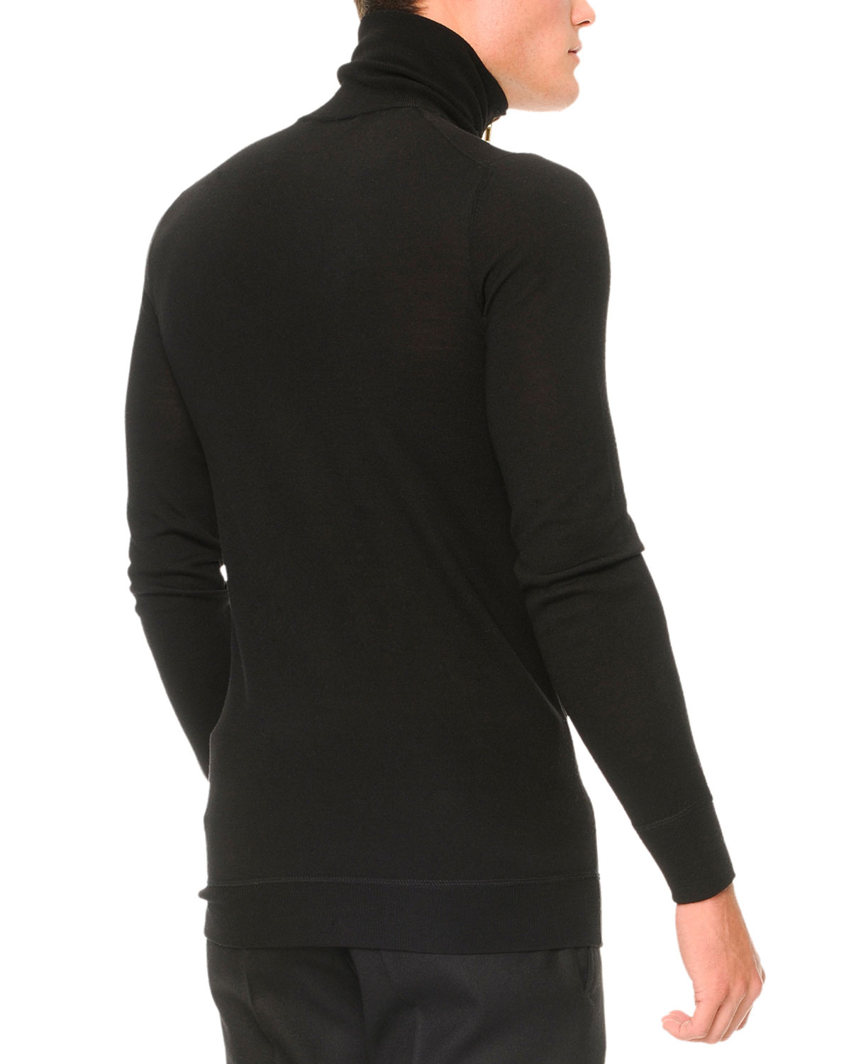 mcqueen zipper turtleneck sweater in black for mcqueen zipper turtleneck sweater in black for