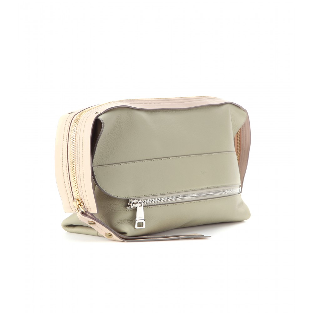 Chlo Dalston Leather Clutch in Green (babobab green/r made in ...