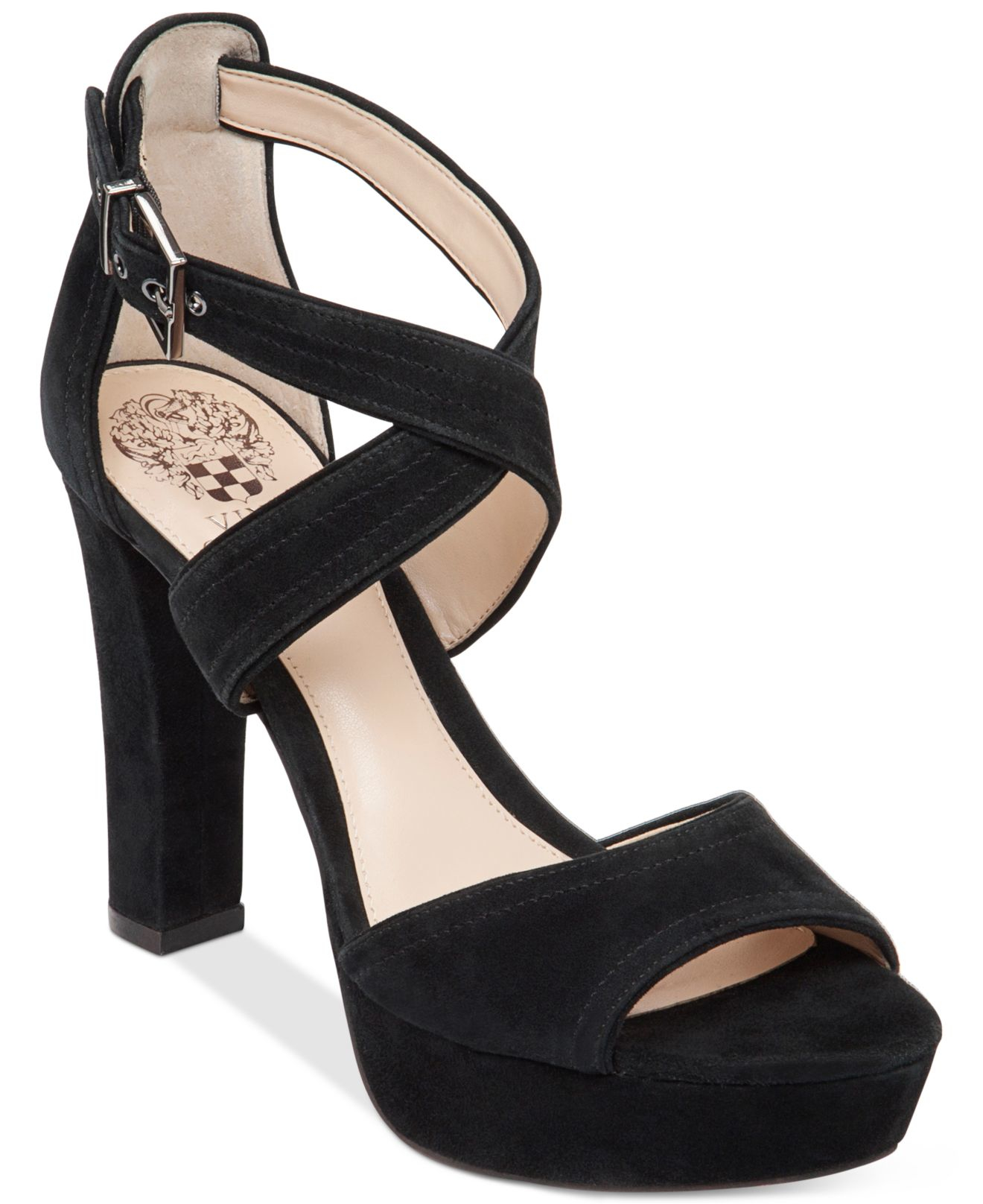 Vince Camuto Shayla Platform Sandals in Black | Lyst