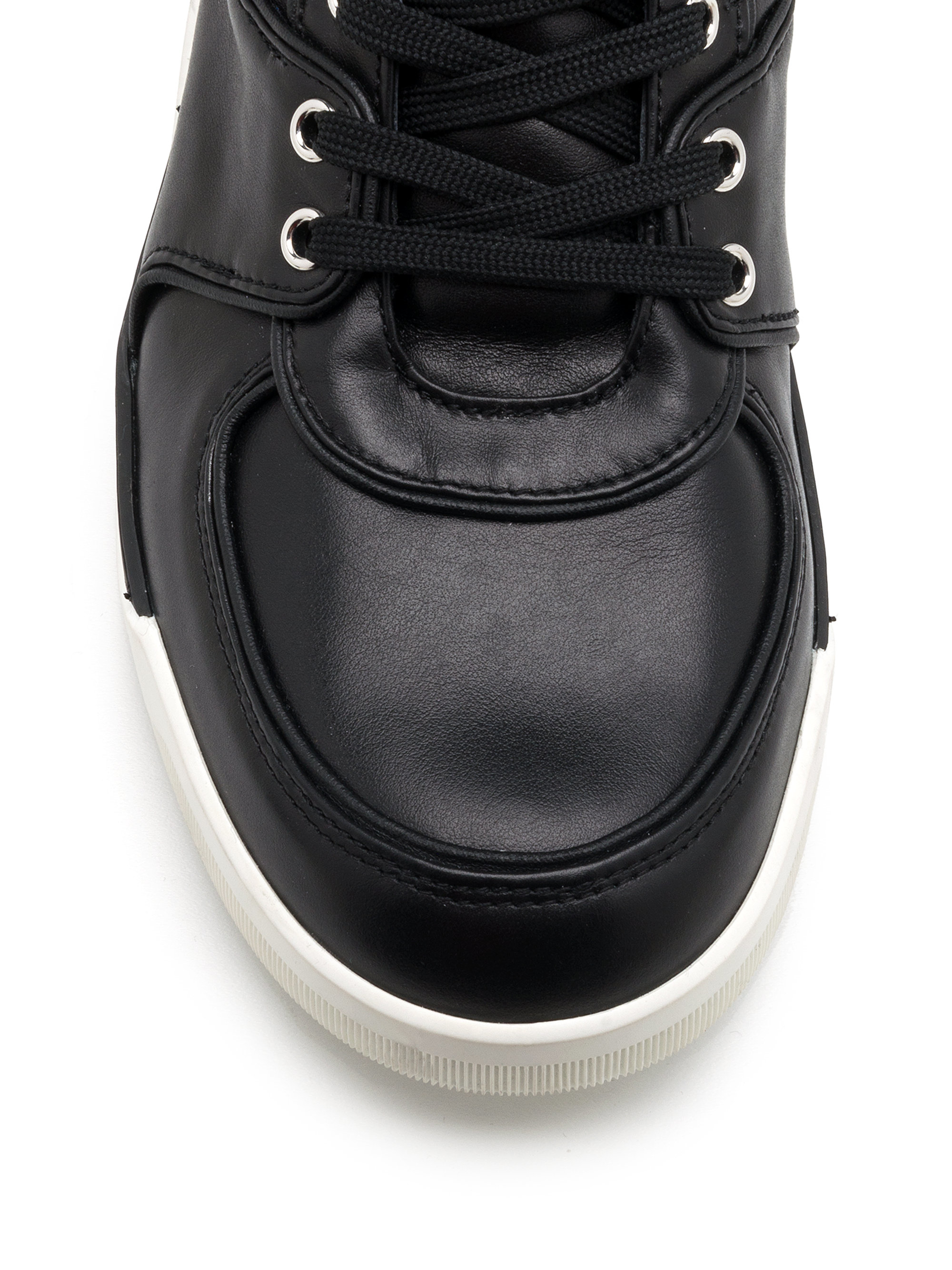 Dolce & gabbana Sidezip Hightop Leather Sneakers in Black for Men Lyst
