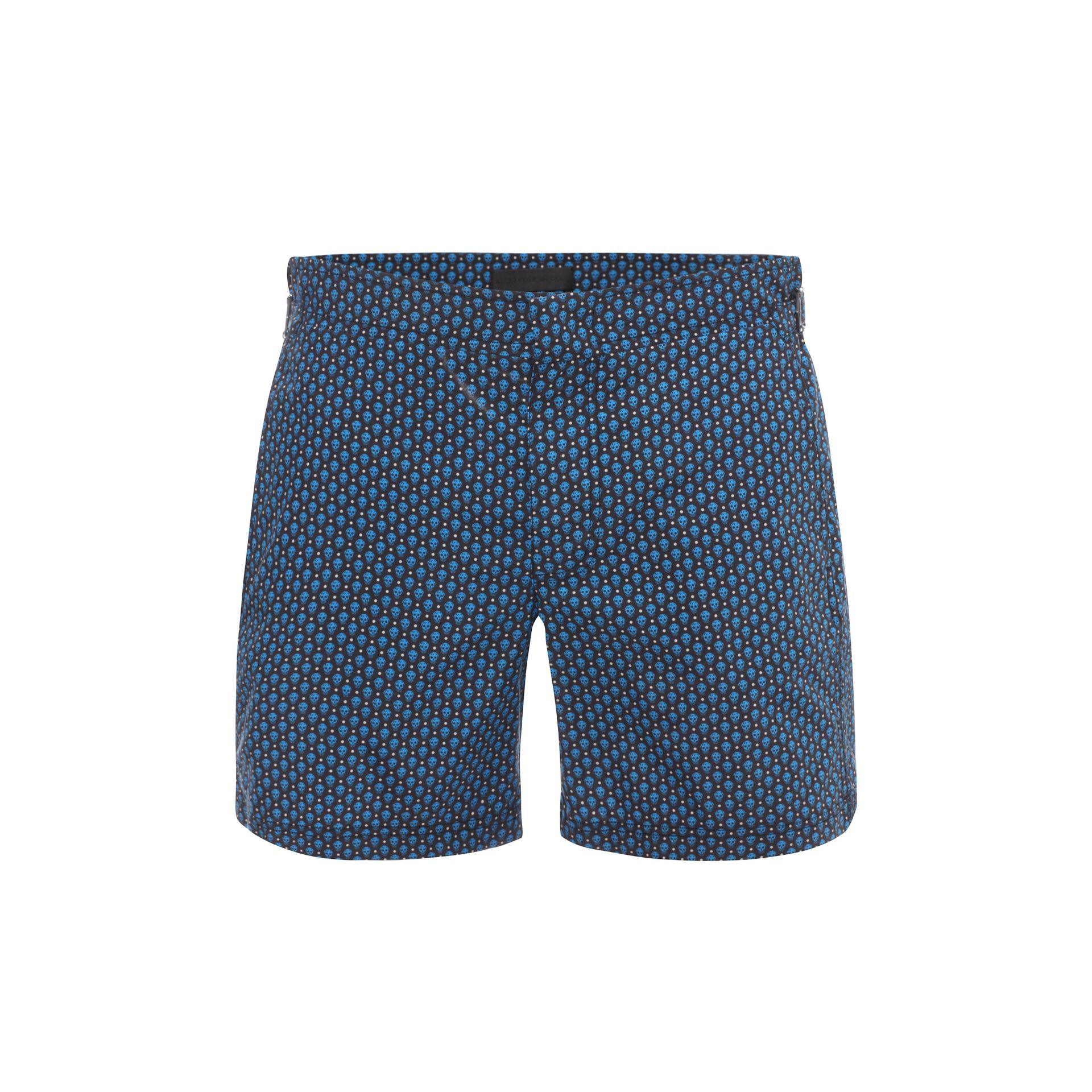 Lyst Alexander Mcqueen Skull Polka Dot Swim Shorts in Blue for Men