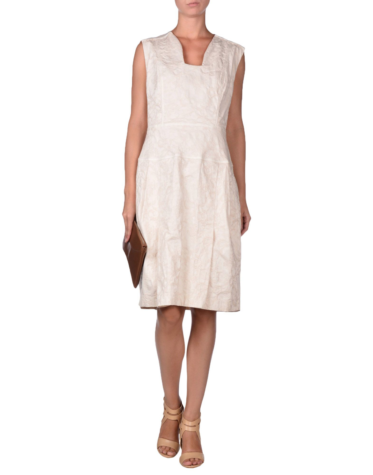 High Knee-length Dress in Beige | Lyst