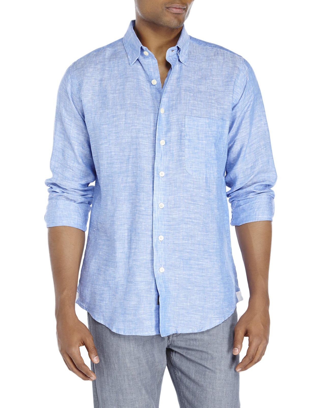 Lyst - Mine Linen Shirt in Blue for Men