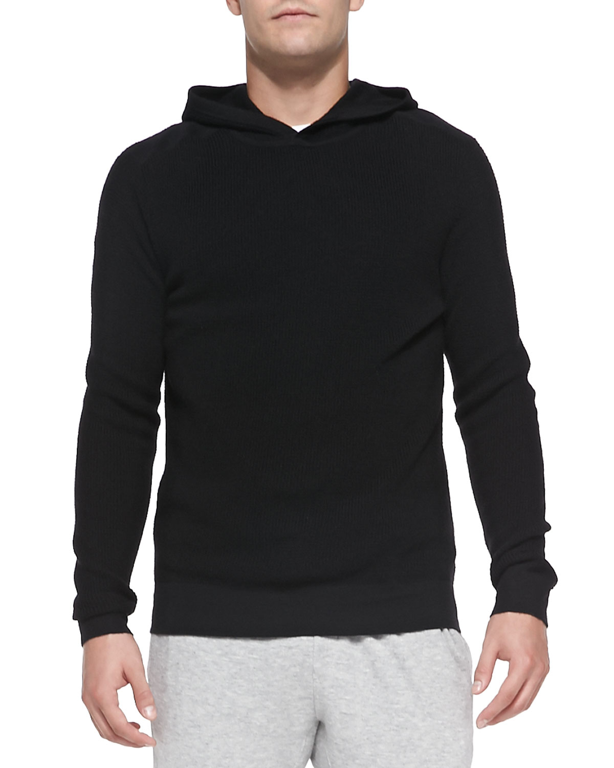 Lyst - Theory Dami Hooded Pullover Sweatshirt in Black for Men