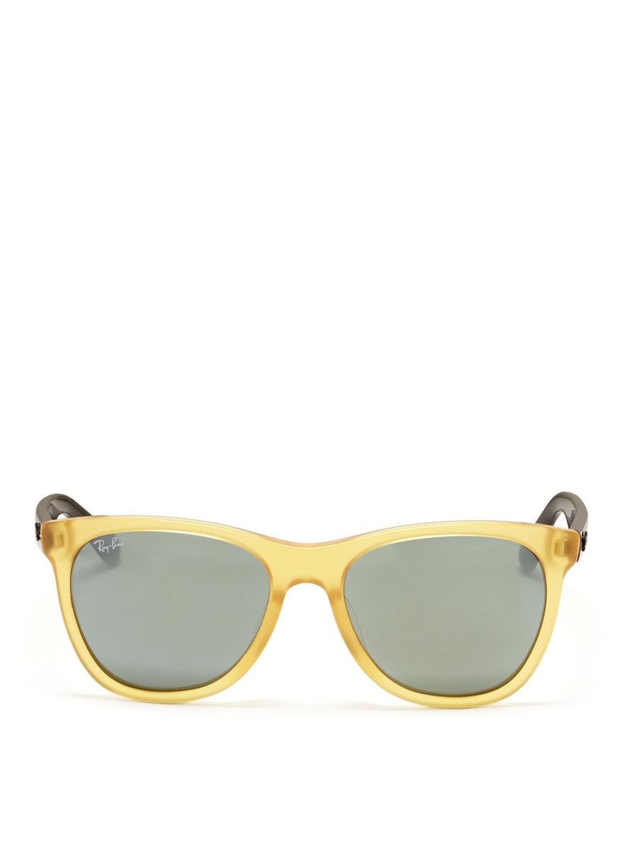 Ray Ban Original Wayfarer Colourblock Acetate Sunglasses In Yellow Lyst 