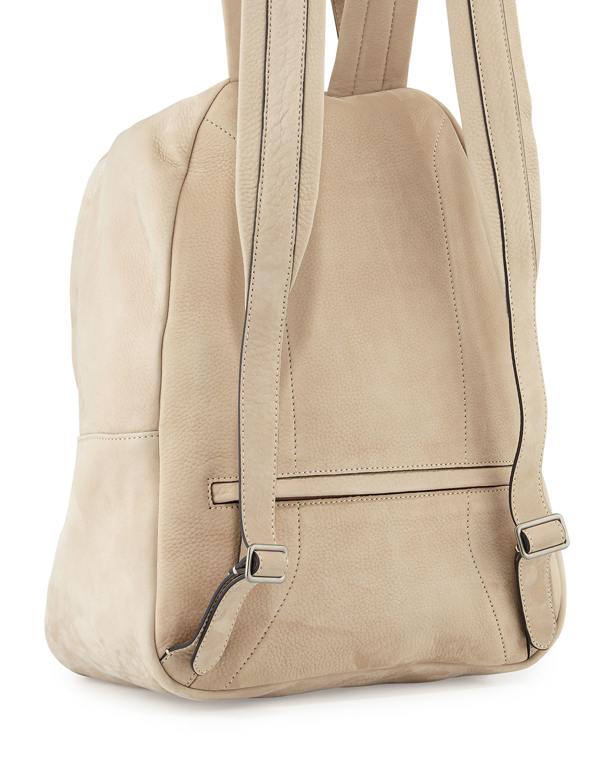 Brunello cucinelli Calfskin Backpack W/monili Straps in Beige ...