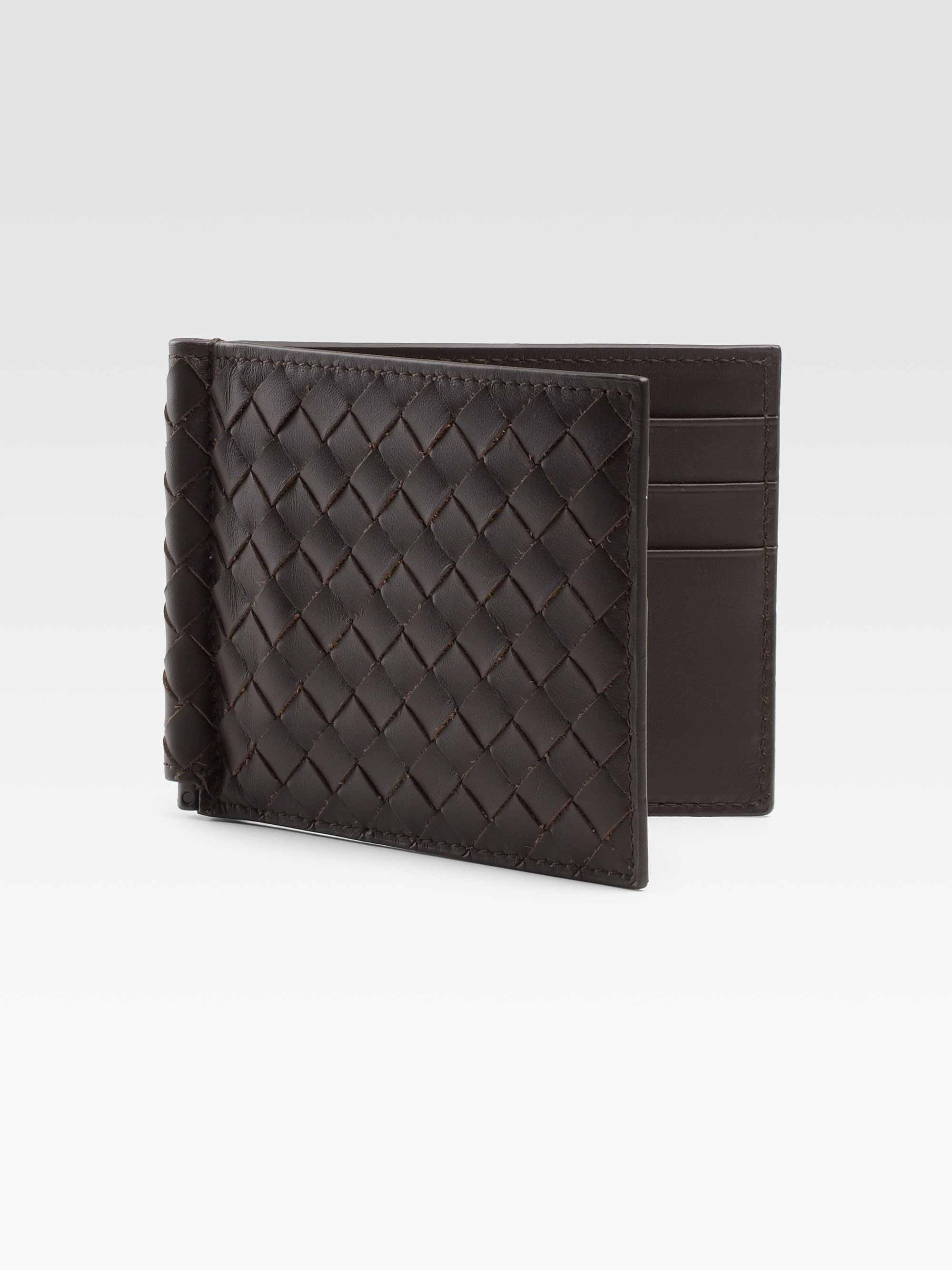 Bottega veneta Classic Woven Wallet in Brown for Men | Lyst