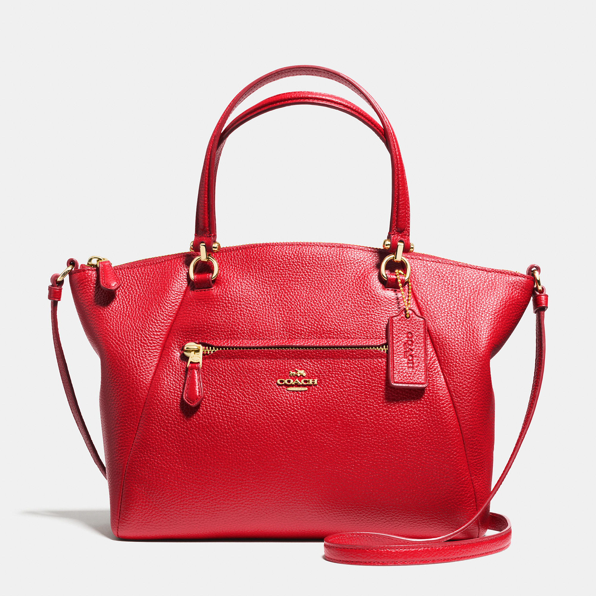 Lyst - Coach Prairie Satchel In Pebble Leather in Red