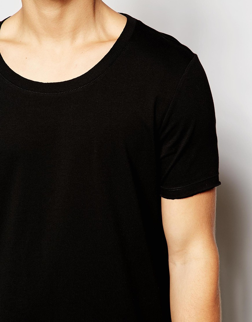 longline scoop neck t shirt