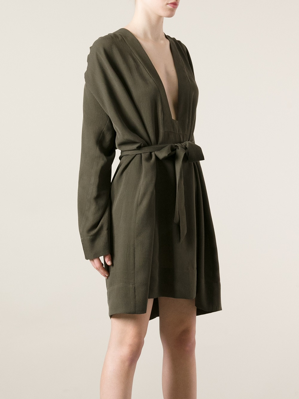 Isabel marant Deep V Blouse in Green Lyst