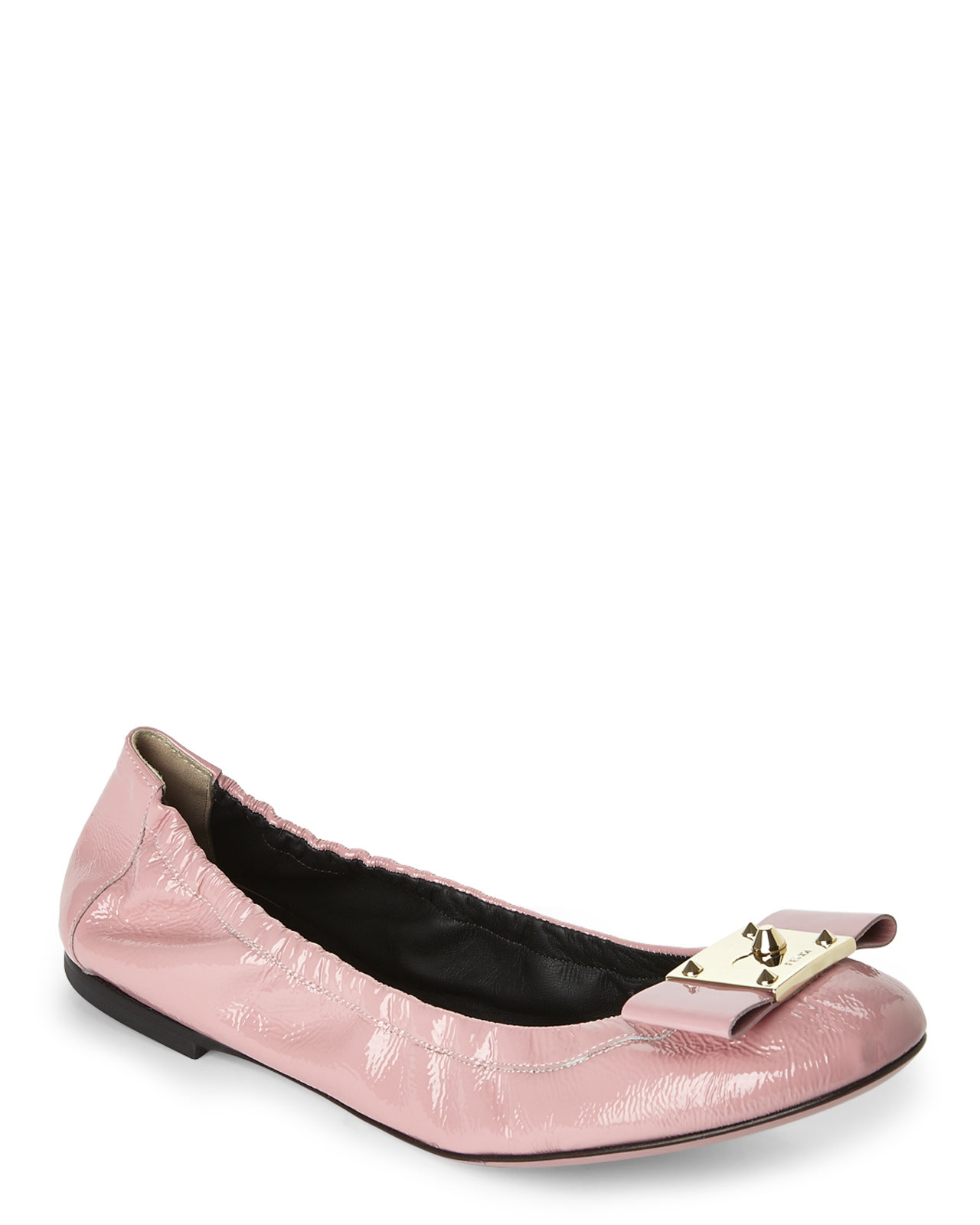 fendi flat shoes fendi pink bow accented ballerina flats in pink lyst fendi flat shoes fendi pink bow accented ballerina flats in pink lyst