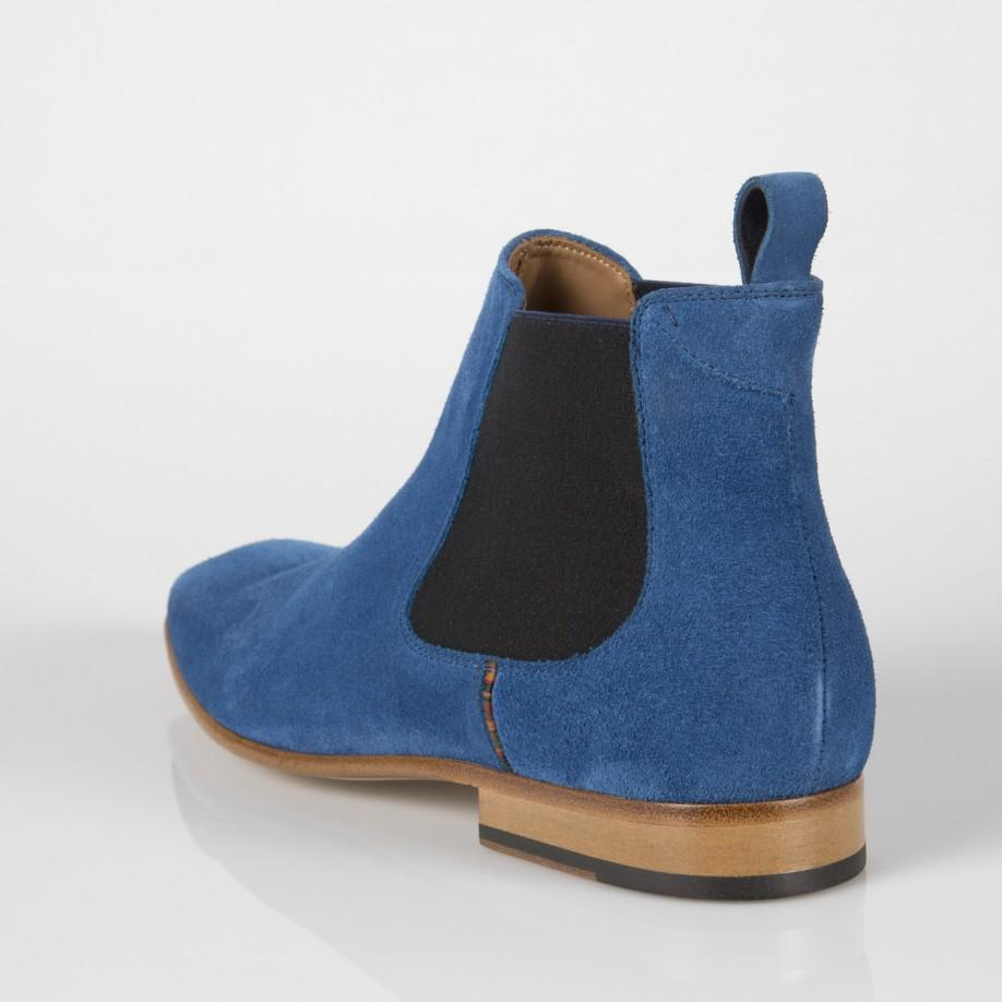 Paul smith Men'S Blue Suede 'Falconer' Chelsea Boots in Blue for Men | Lyst