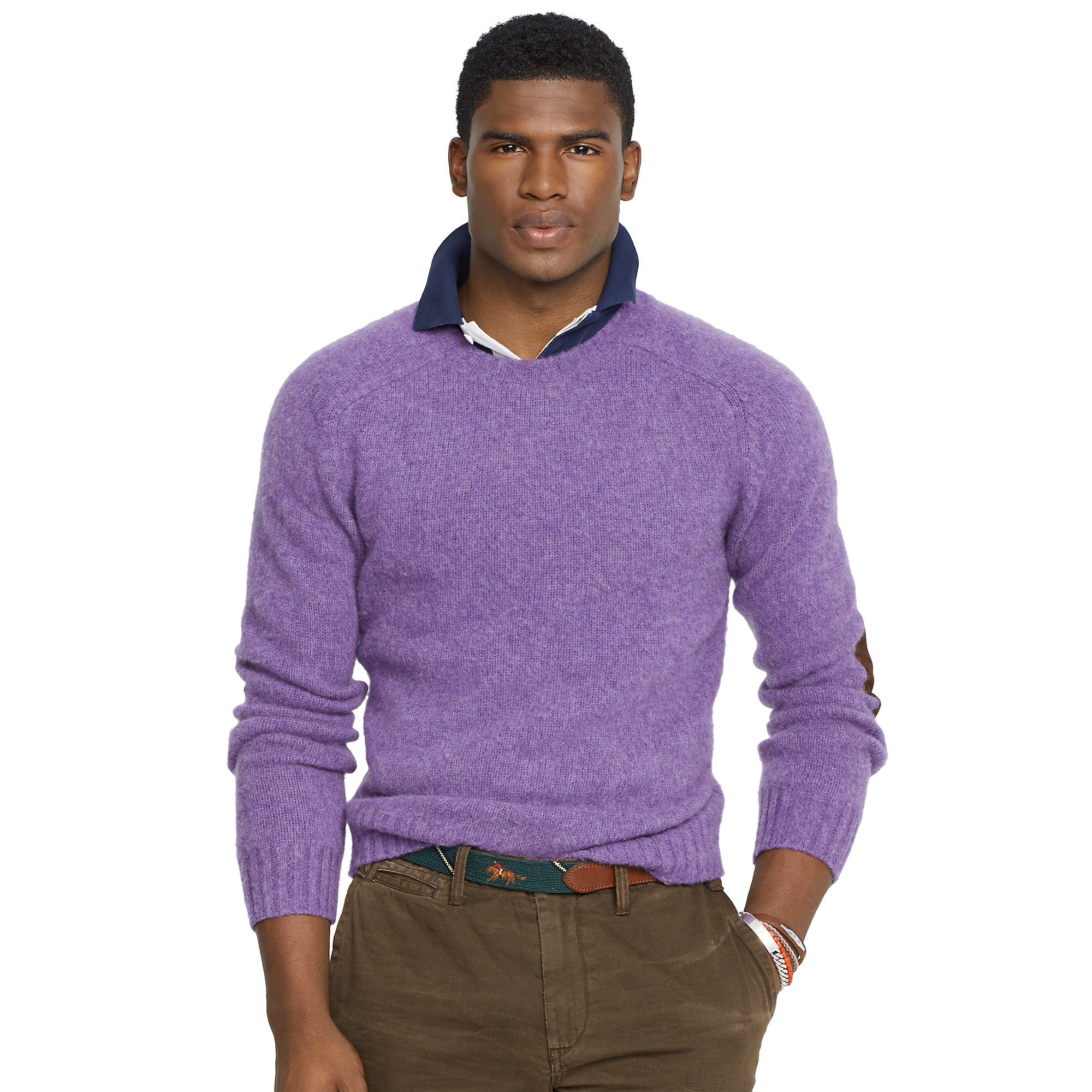 Lyst - Polo Ralph Lauren Crewneck Sweater in Purple for Men