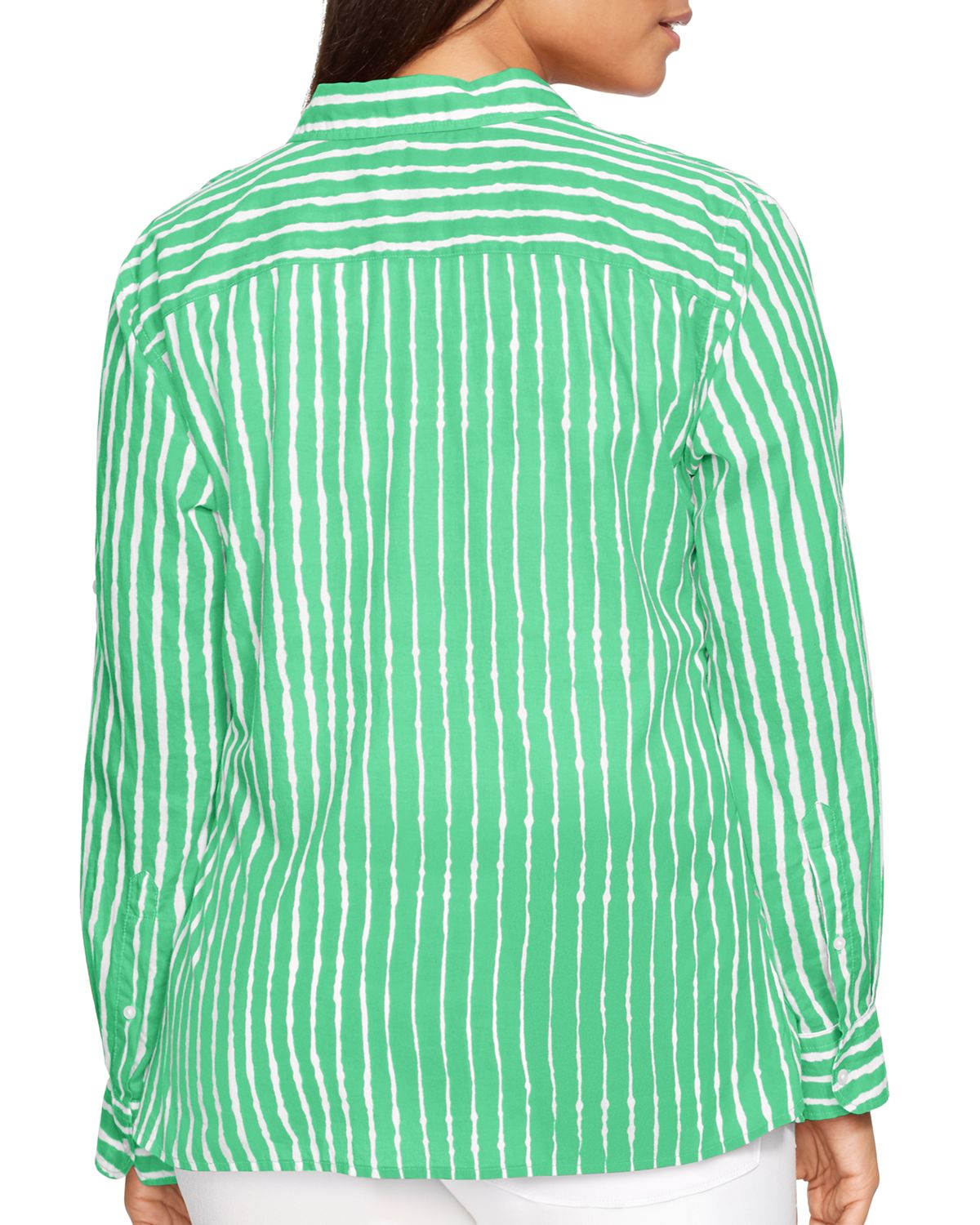 boss sex woman striped polo workshirt