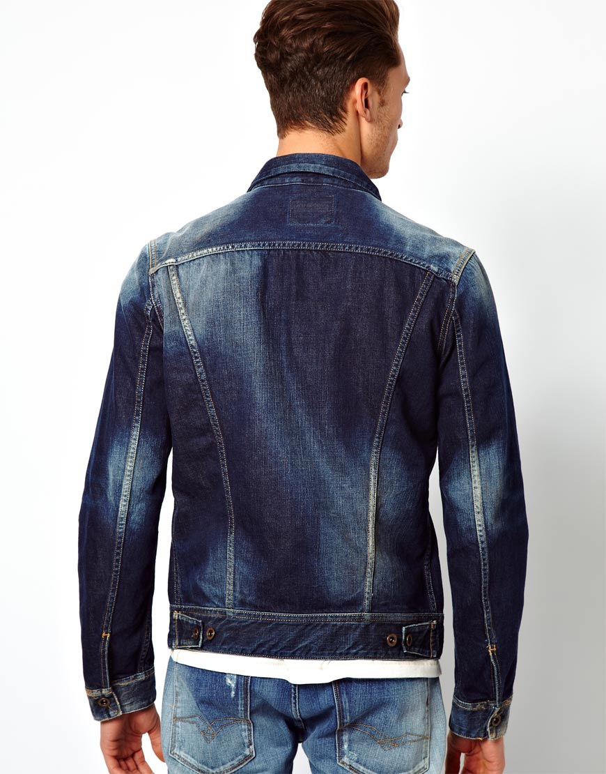 Replay Denim Jacket Mid Blue in Blue for Men | Lyst