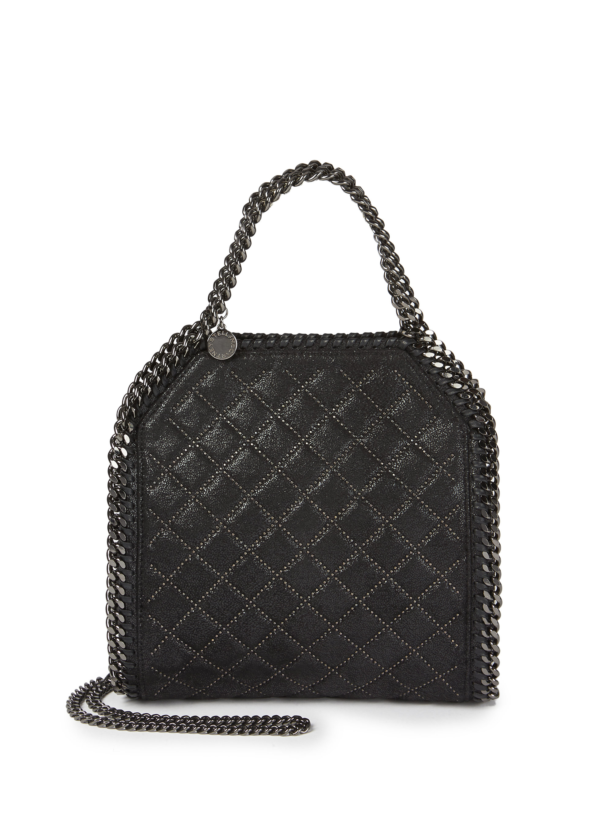 Stella mccartney Falabella Mini Baby Bella Quilted & Studded Faux ...