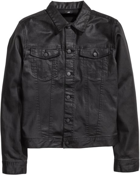 H&m Denim Jacket in Black for Men | Lyst