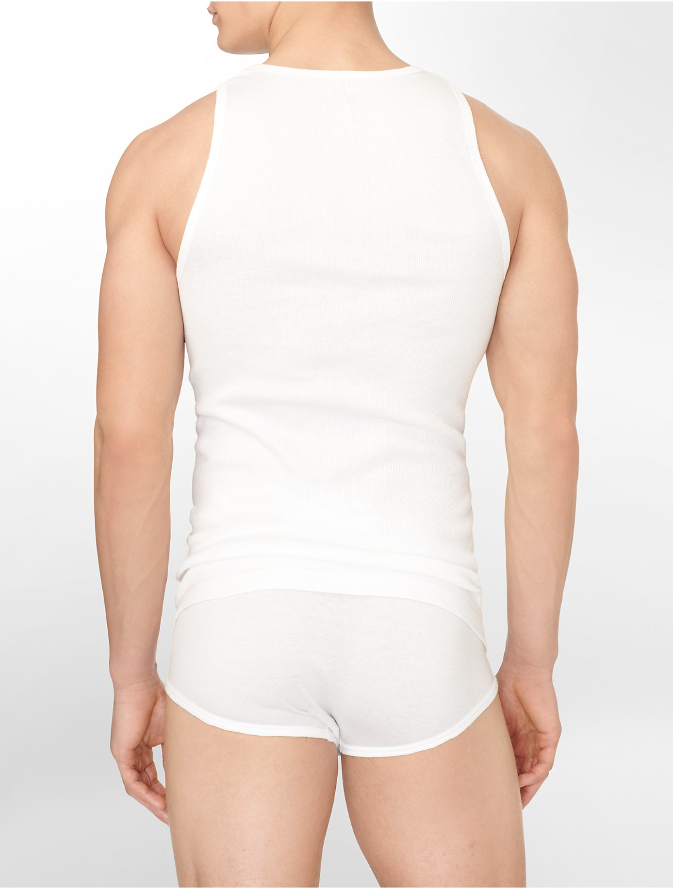 Calvin klein Underwear Cotton Classic 3 Pack Ribbed Tank Top in ...