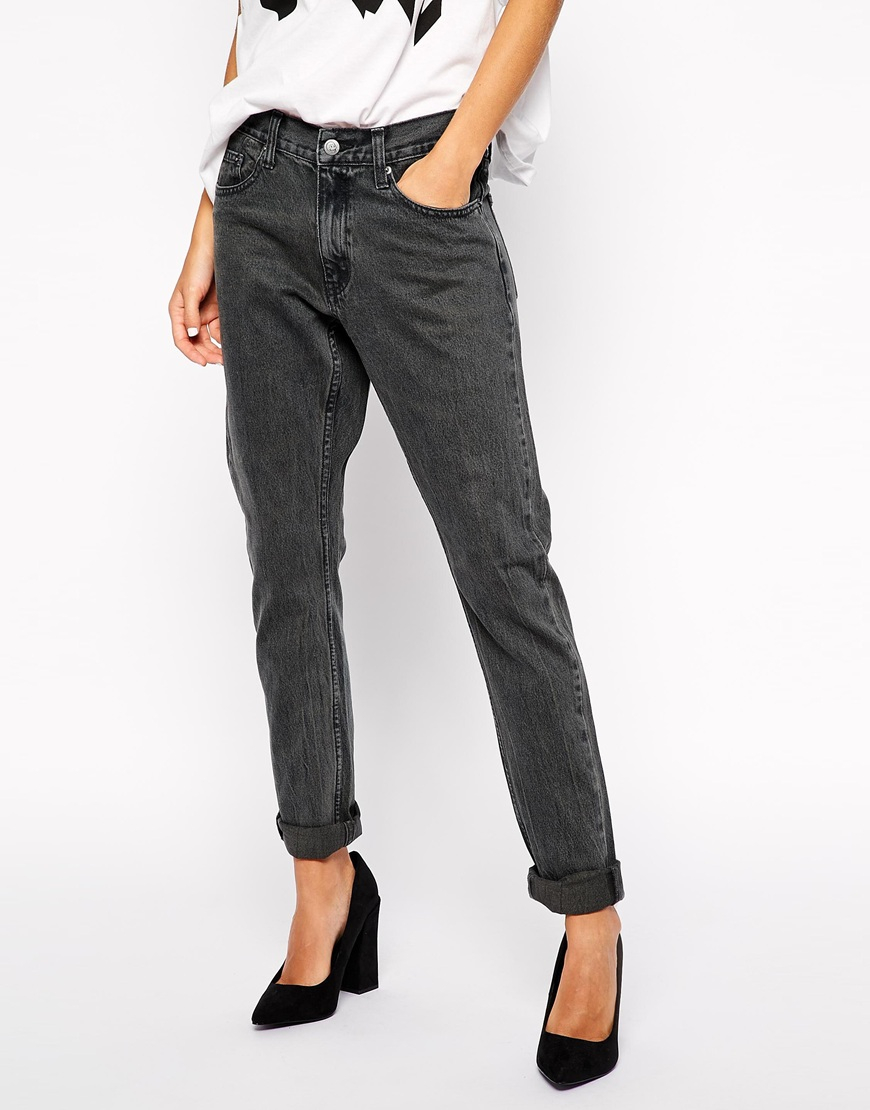 Lyst - Cheap monday Thrift Boyfriend Jeans in Black