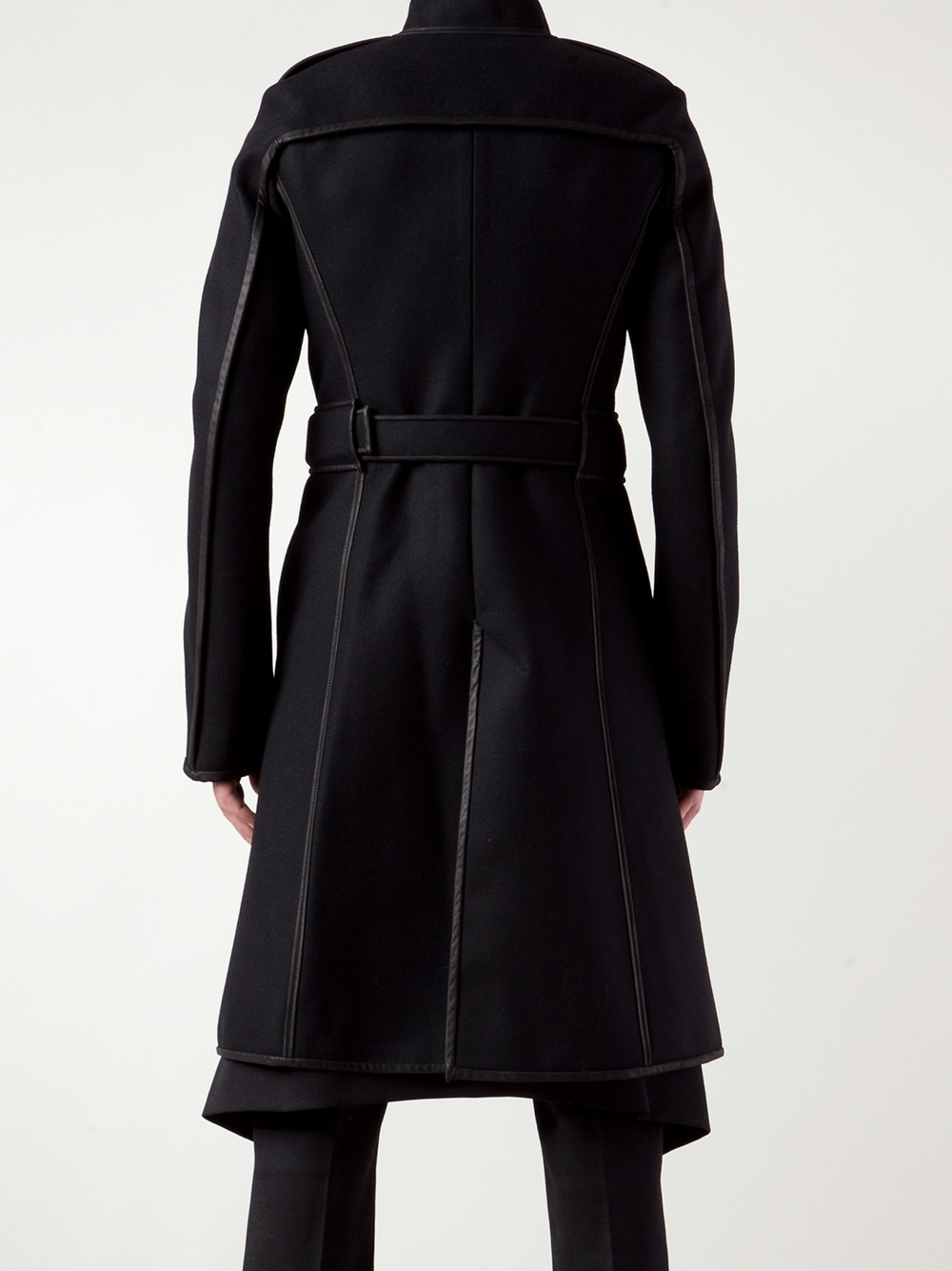 Gareth pugh High Collar Trench Coat in Black for Men | Lyst