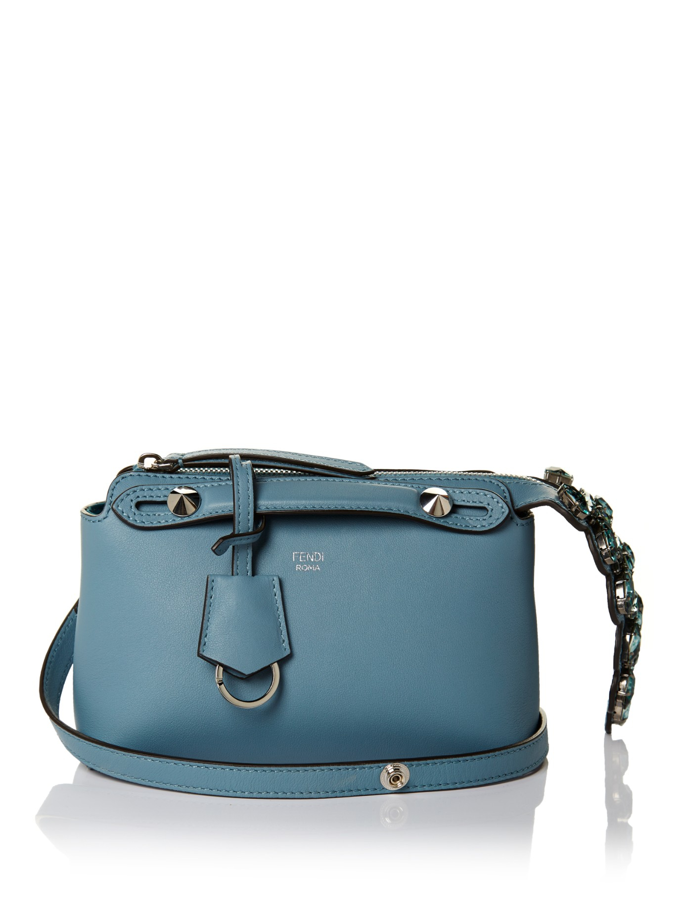 Lyst - Fendi By The Way Mini Crystal-tail Cross-body Bag in Blue