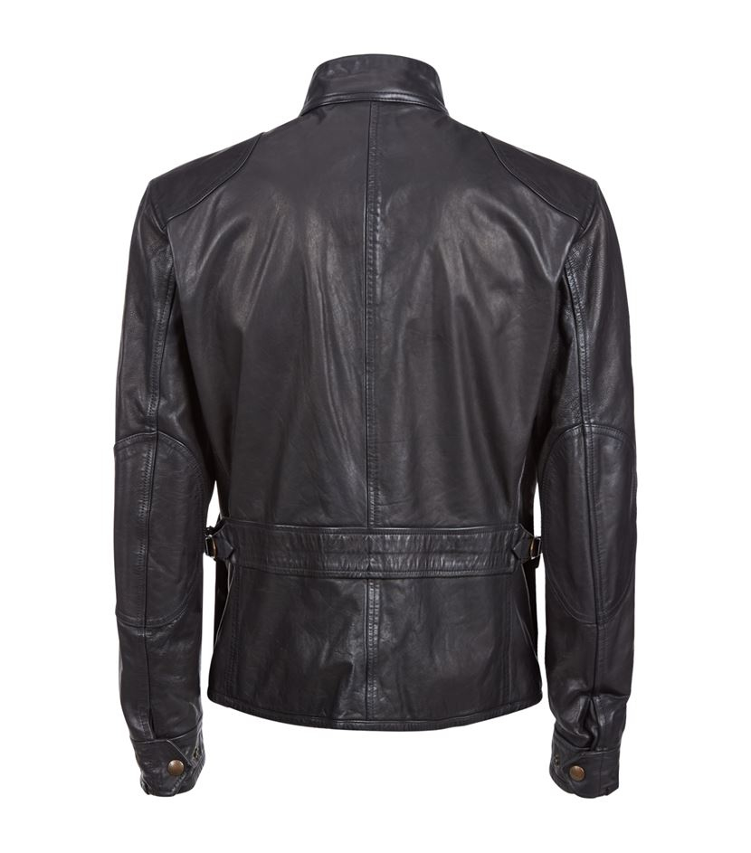 Polo ralph lauren Southbury Leather Biker Jacket in Black for Men | Lyst