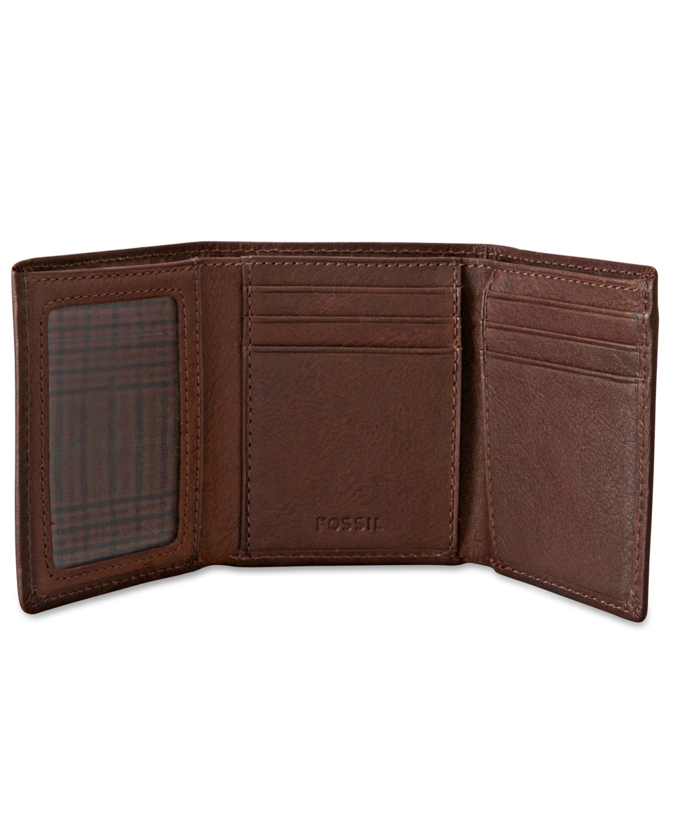Lyst - Fossil Estate Zip Trifold Wallet in Brown for Men