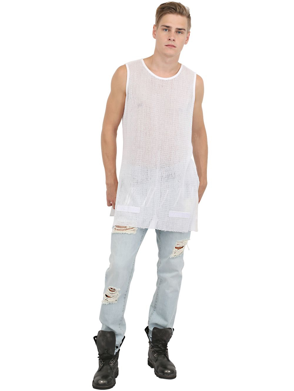 mens net tank top