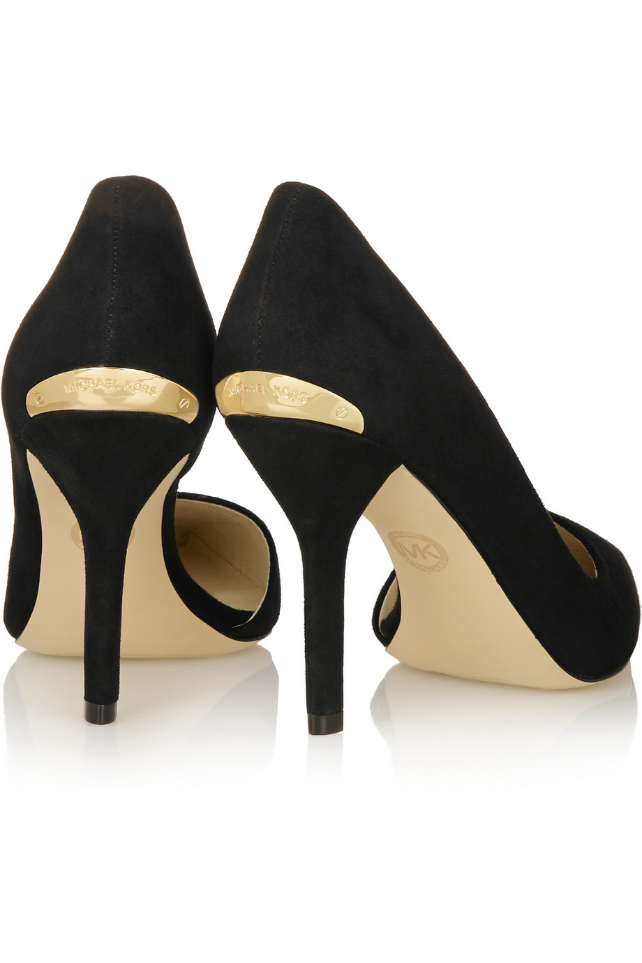 michael kors black suede pumps