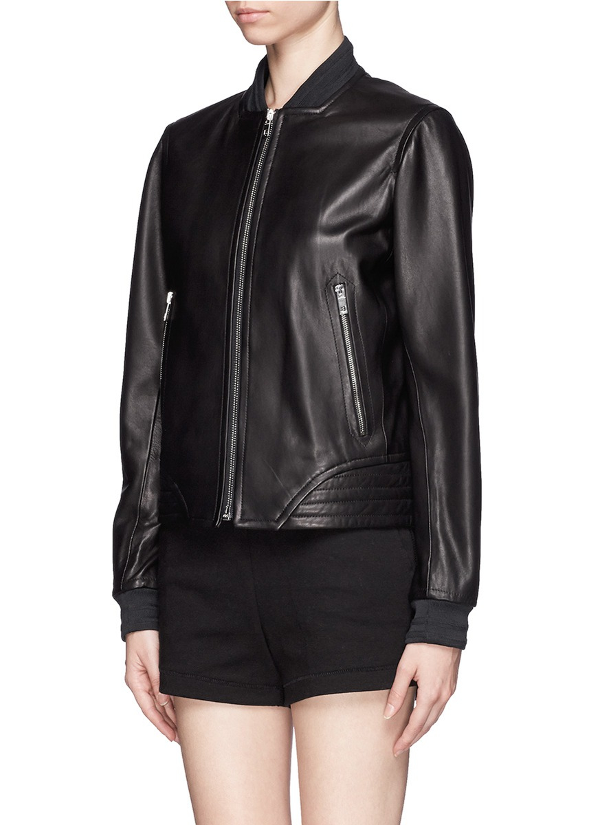 Rag Bone Skidpan Leather Er Jacket In Black Lyst Gallery