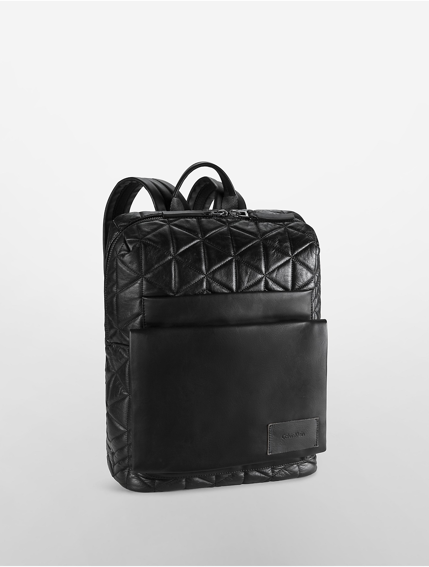 Lyst - Calvin klein Jeans Quilted Leather Backpack in Black for Men