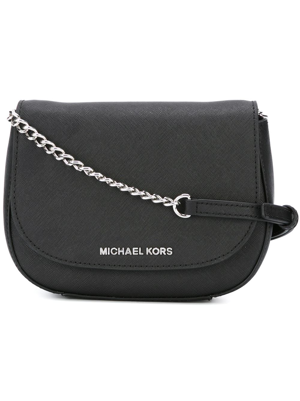 MICHAEL Michael Kors Leather Small &#39;jet Set Traveller&#39; Crossbody Bag in Black - Lyst