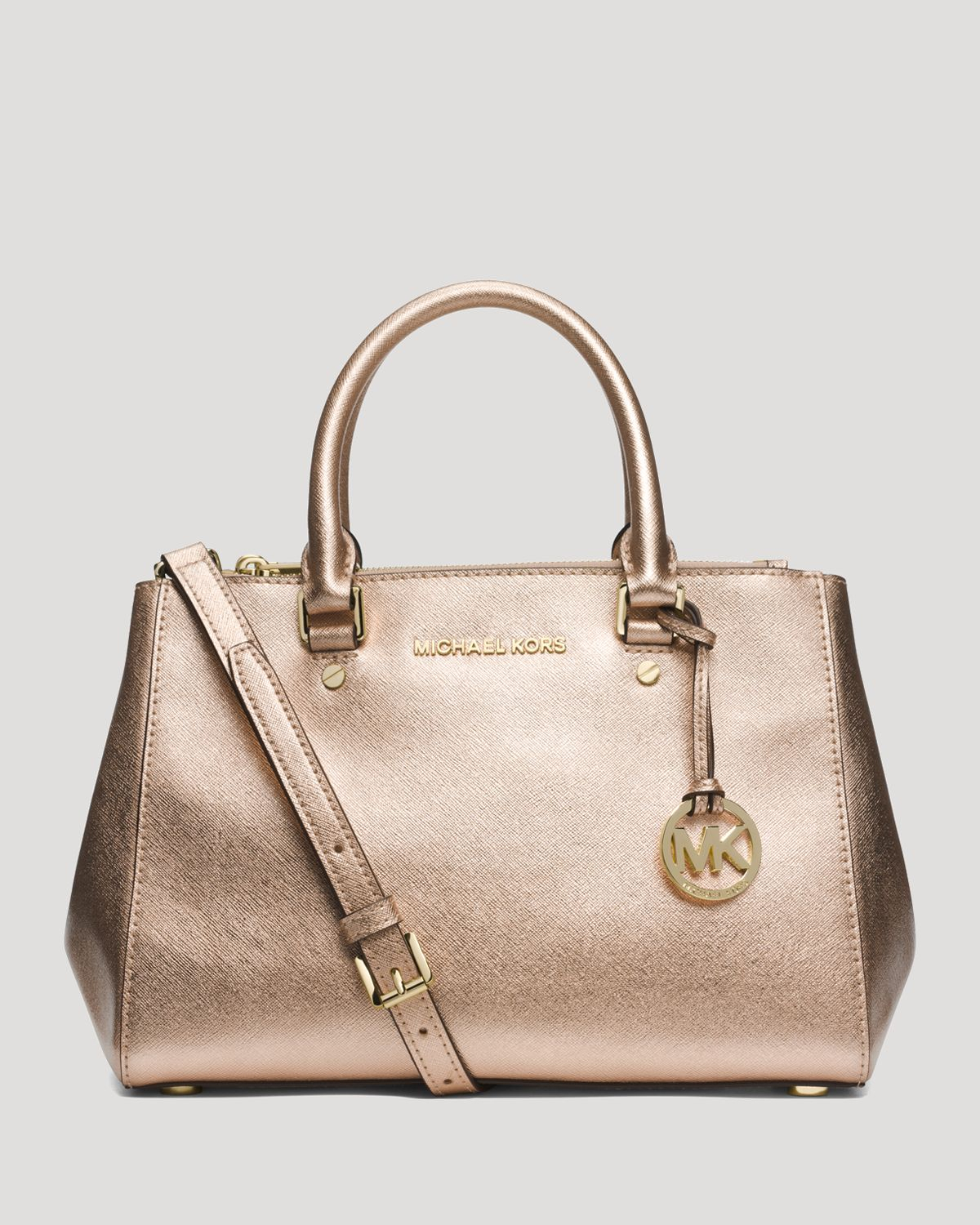 michael kors metallic satchel