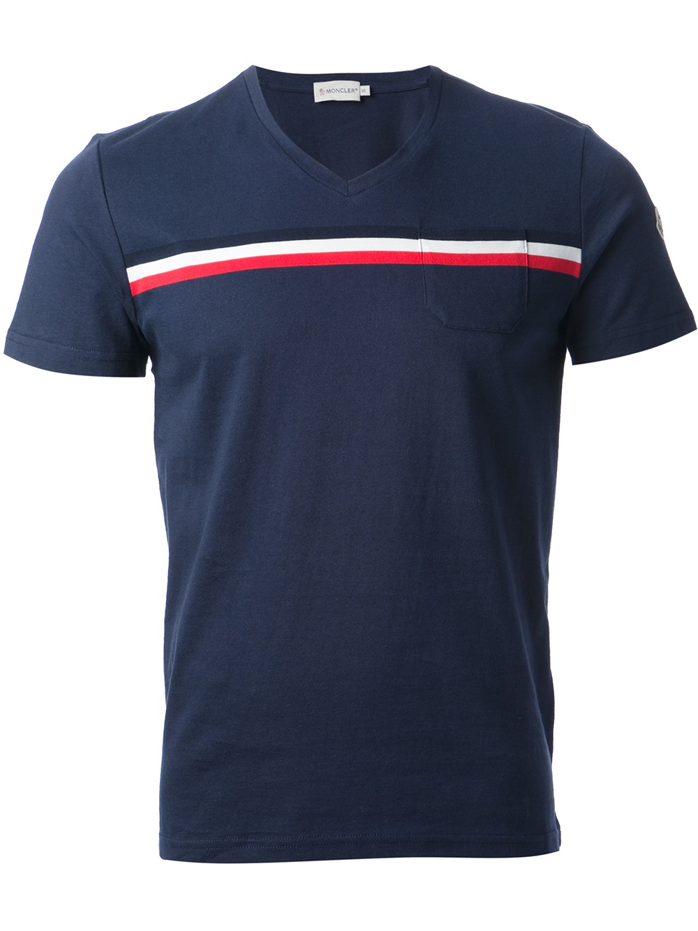 Lyst - Moncler Stripe Tshirt in Blue for Men